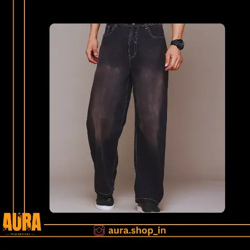Faded Brown Classy Baggy Jean for men!
